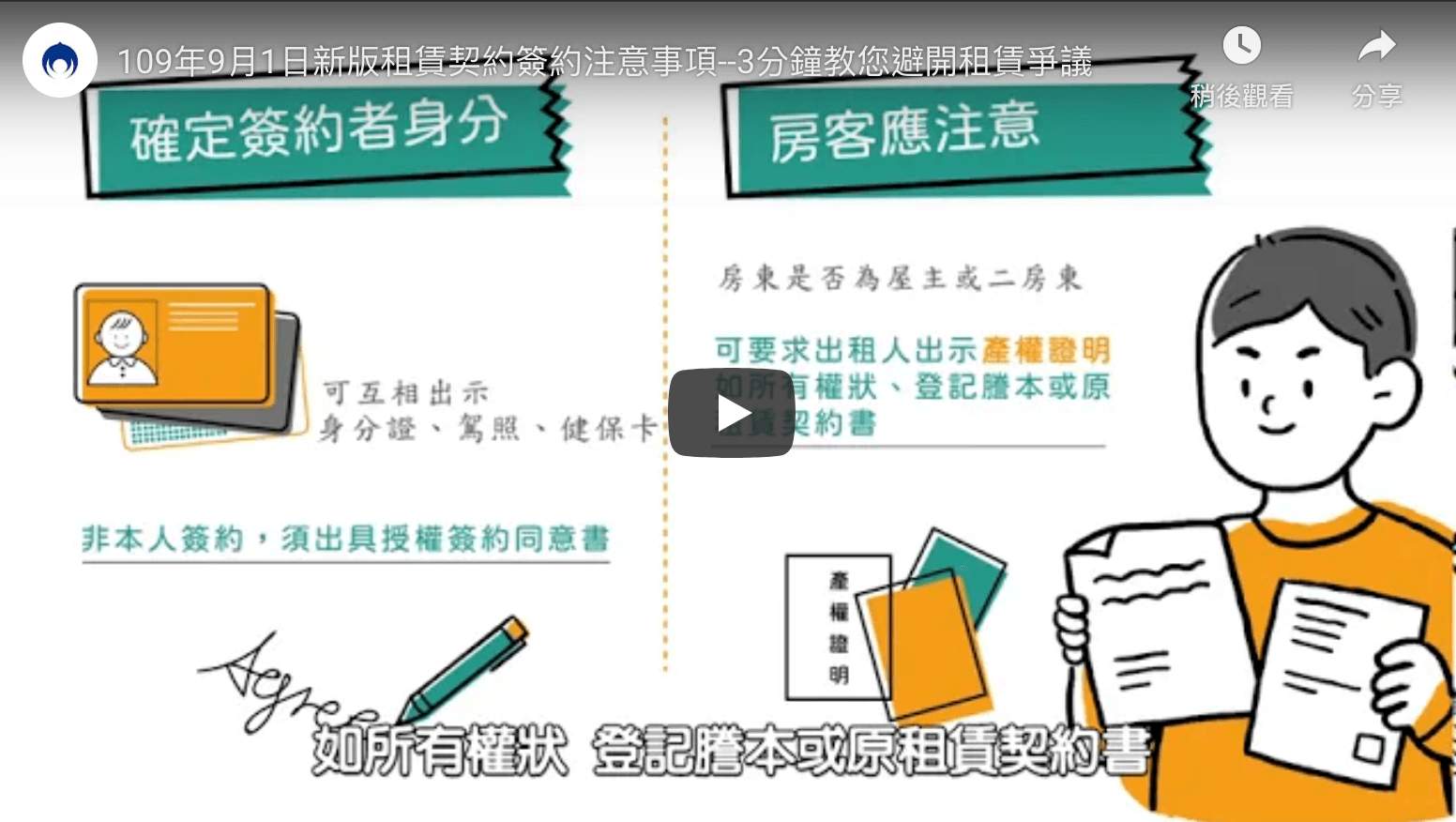 2020/09/01新版租賃契約簽約注意事項--3分鐘避開租賃爭議